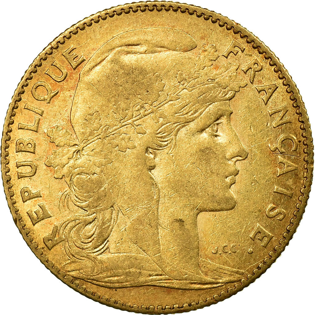 Moeda, França, Marianne, 10 Francs, 1899, Paris, VF(30-35), Dourado, KM:846