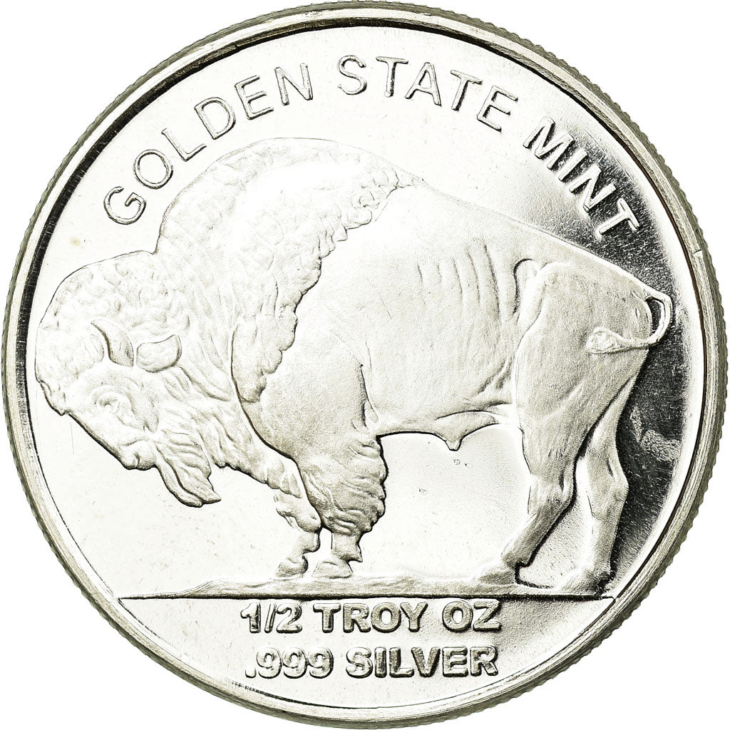 Coin, United States, Buffalo, 1/2 Oz, U.S. Mint, MS(65-70), Silver
