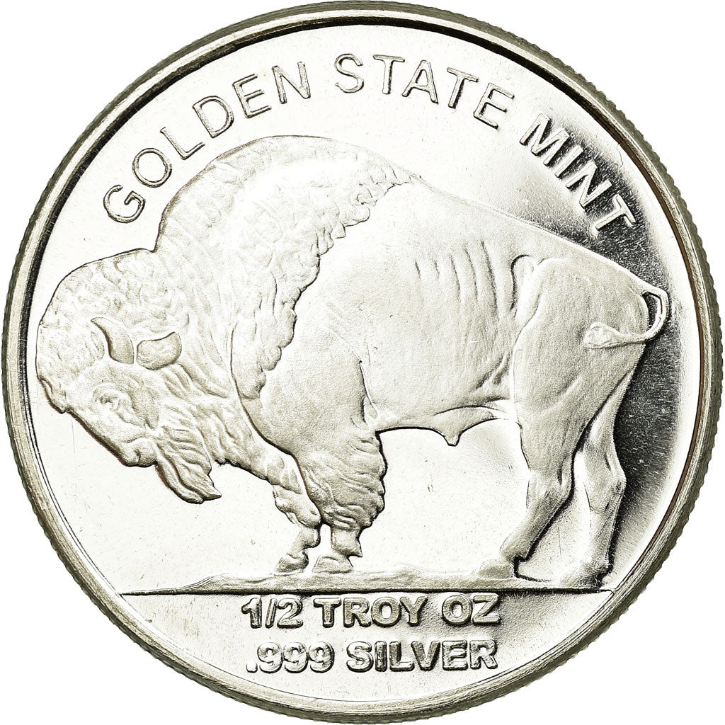 Coin, United States, Buffalo, 1/2 Oz, U.S. Mint, MS(65-70), Silver