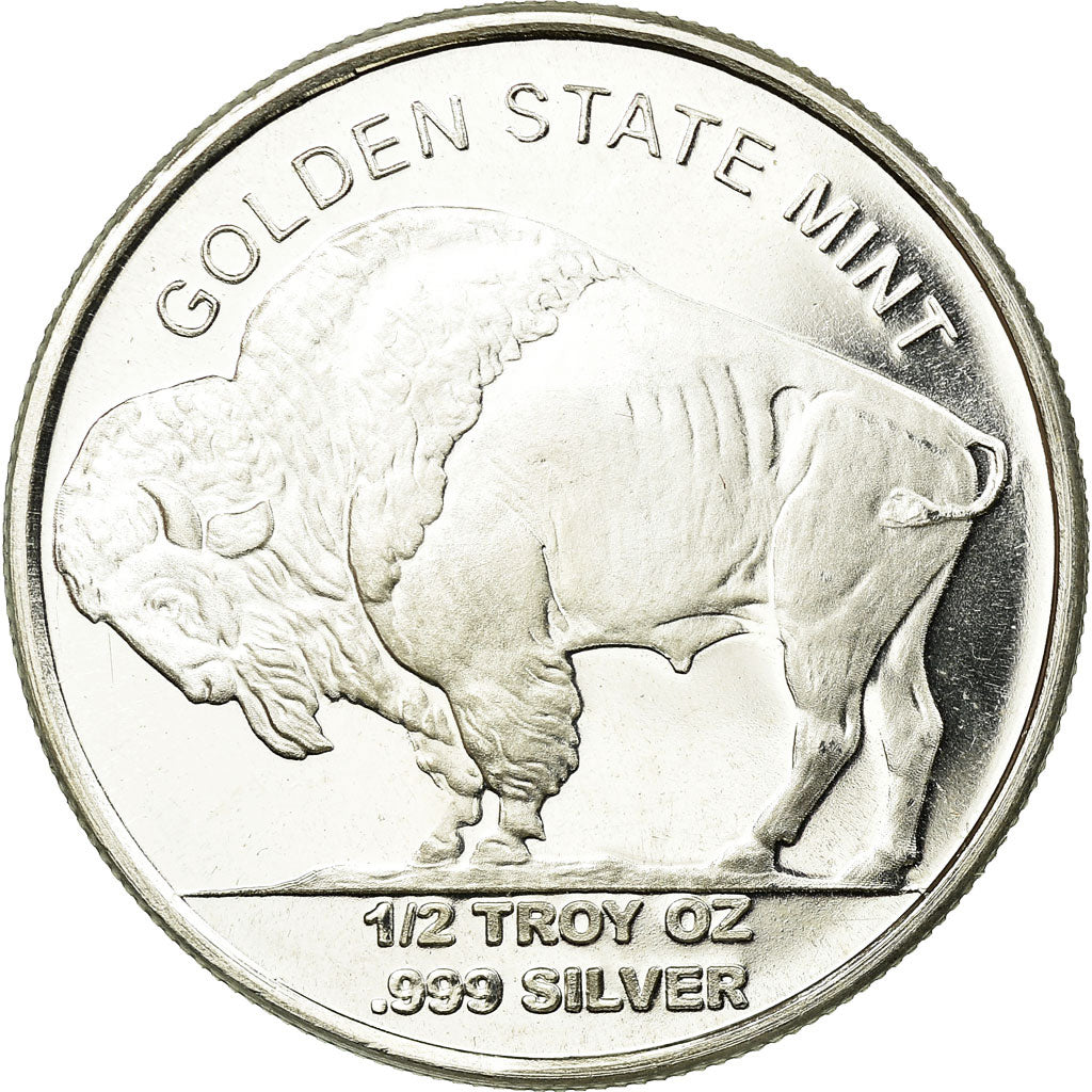 Coin, United States, Buffalo, 1/2 Oz, U.S. Mint, MS(65-70), Silver