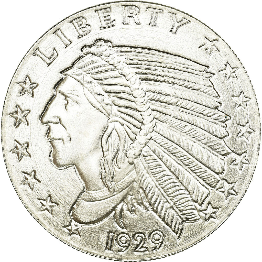 Coin, United States, Indian Head, 1/2 Oz, U.S. Mint, MS(65-70), Silver