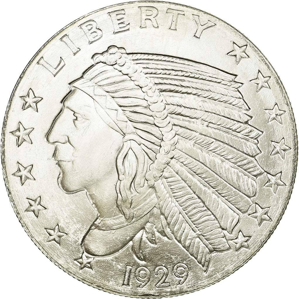 Coin, United States, Indian Head, 1/2 Oz, U.S. Mint, MS(65-70), Silver