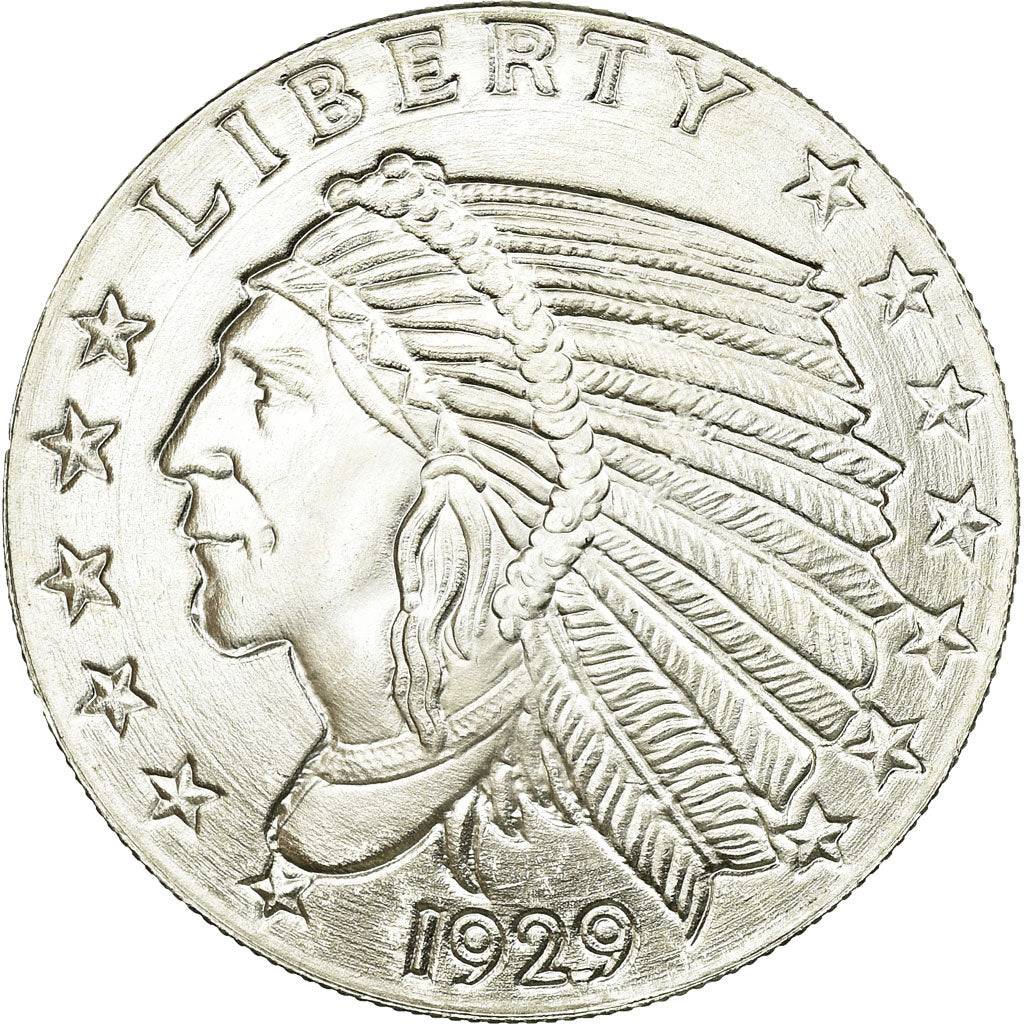 Coin, United States, Indian Head, 1/2 Oz, U.S. Mint, MS(65-70), Silver