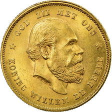 Moneta, Paesi Bassi, William III, 10 Gulden, 1876, SPL-, Oro, KM:106