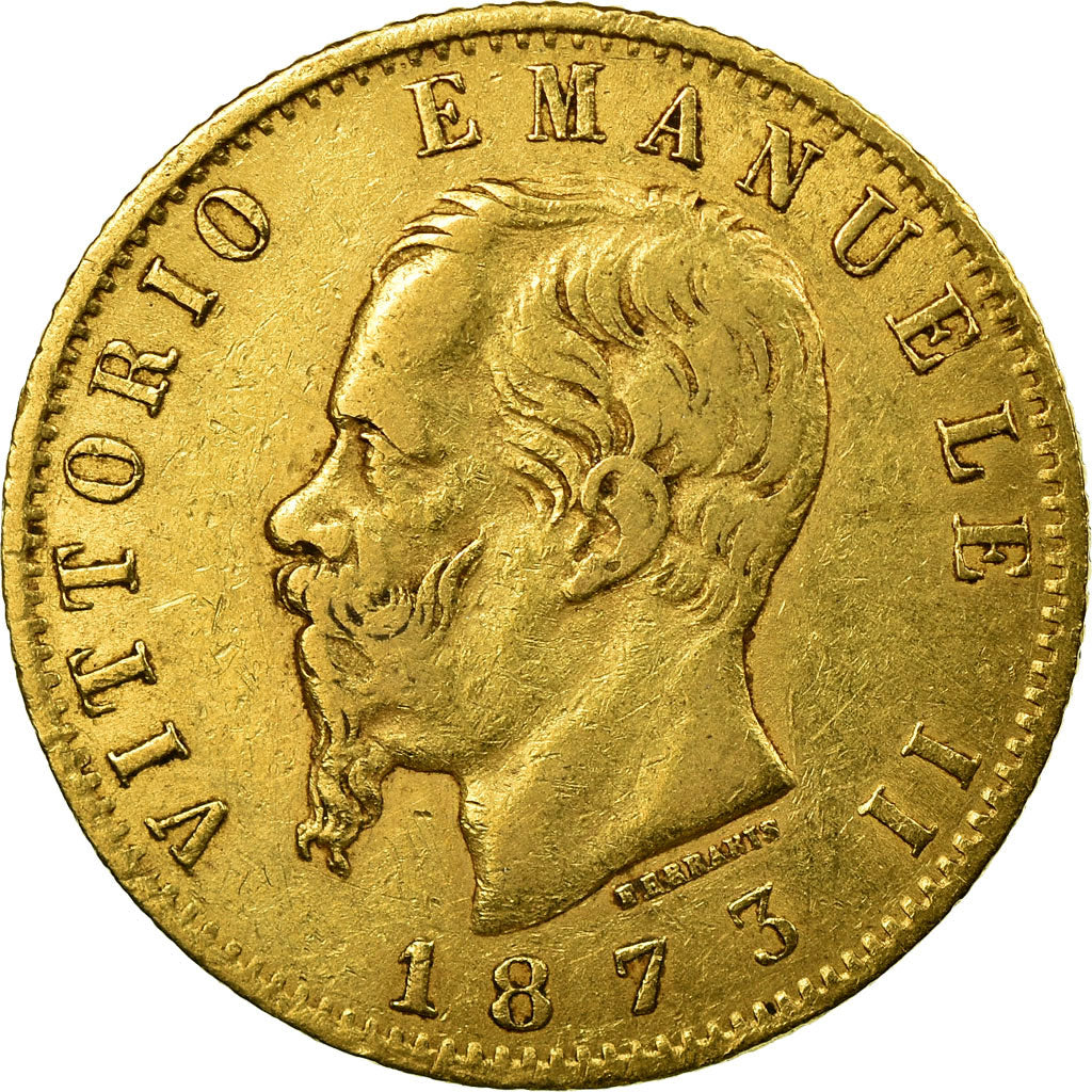 Monnaie, Italie, Vittorio Emanuele II, 20 Lire, 1873, Milan, TTB, Or, KM:10.3
