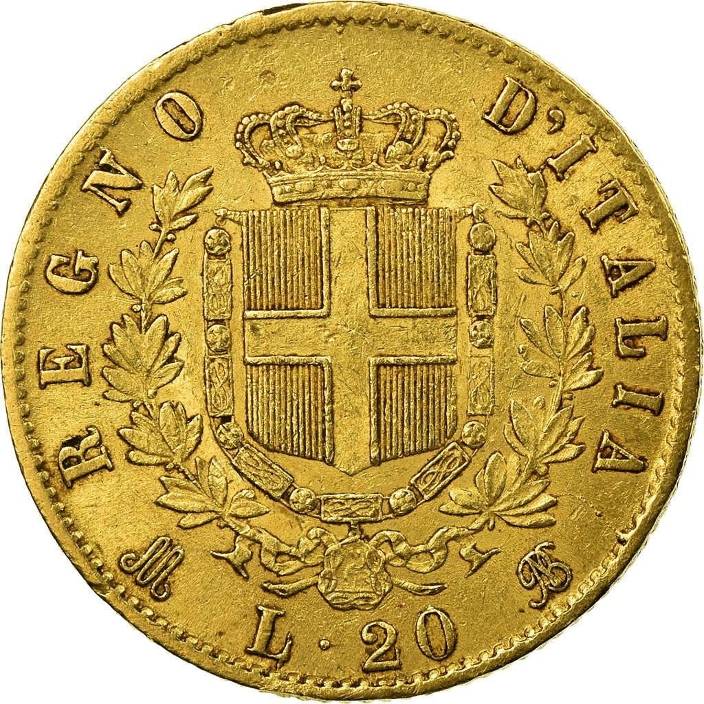 Monnaie, Italie, Vittorio Emanuele II, 20 Lire, 1873, Milan, TTB, Or, KM:10.3