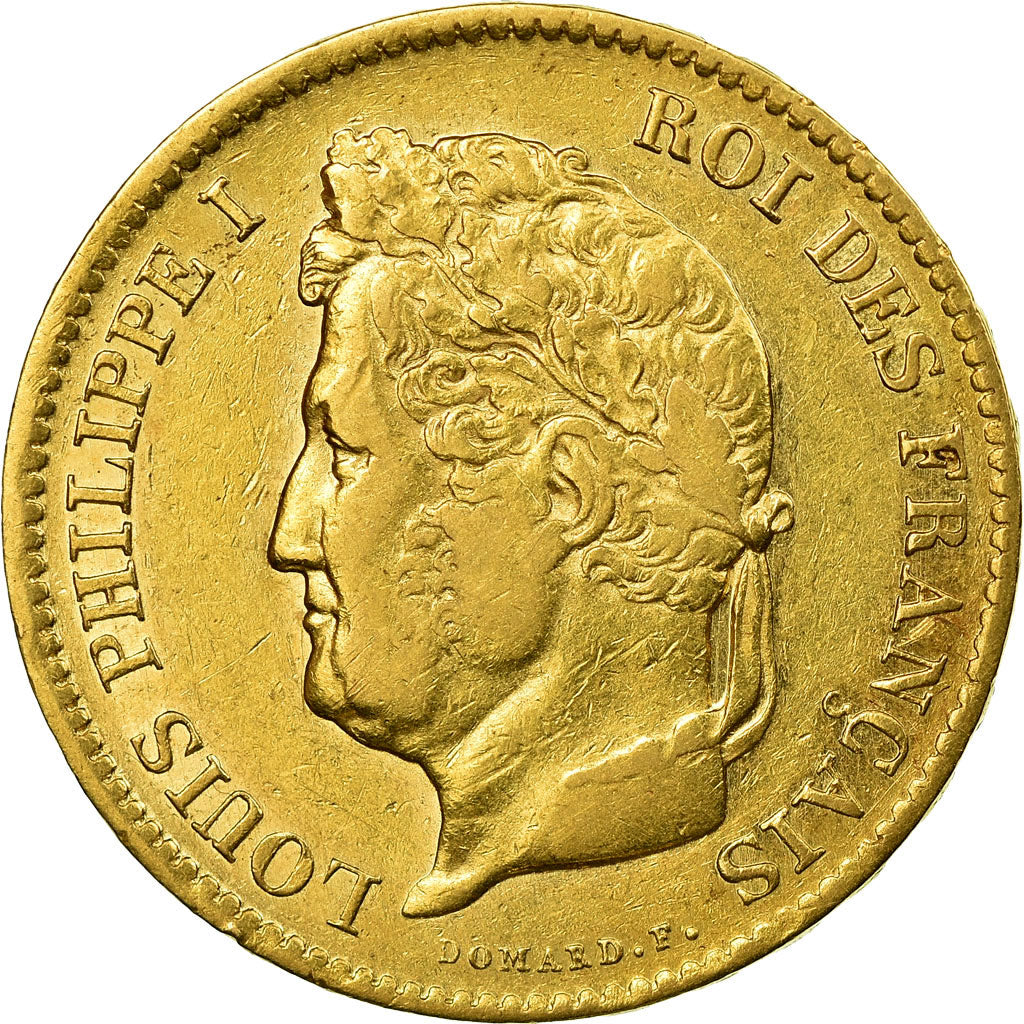 Moneta, Francia, Louis-Philippe, 40 Francs, 1833, Paris, BB, Oro, KM:747.1