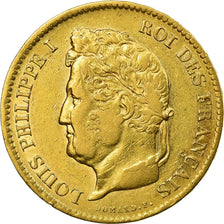 Moneta, Francia, Louis-Philippe, 40 Francs, 1833, Paris, BB, Oro, KM:747.1