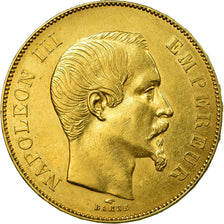 Moneta, Francia, Napoleon III, Napoléon III, 50 Francs, 1856, Paris, BB+, Oro