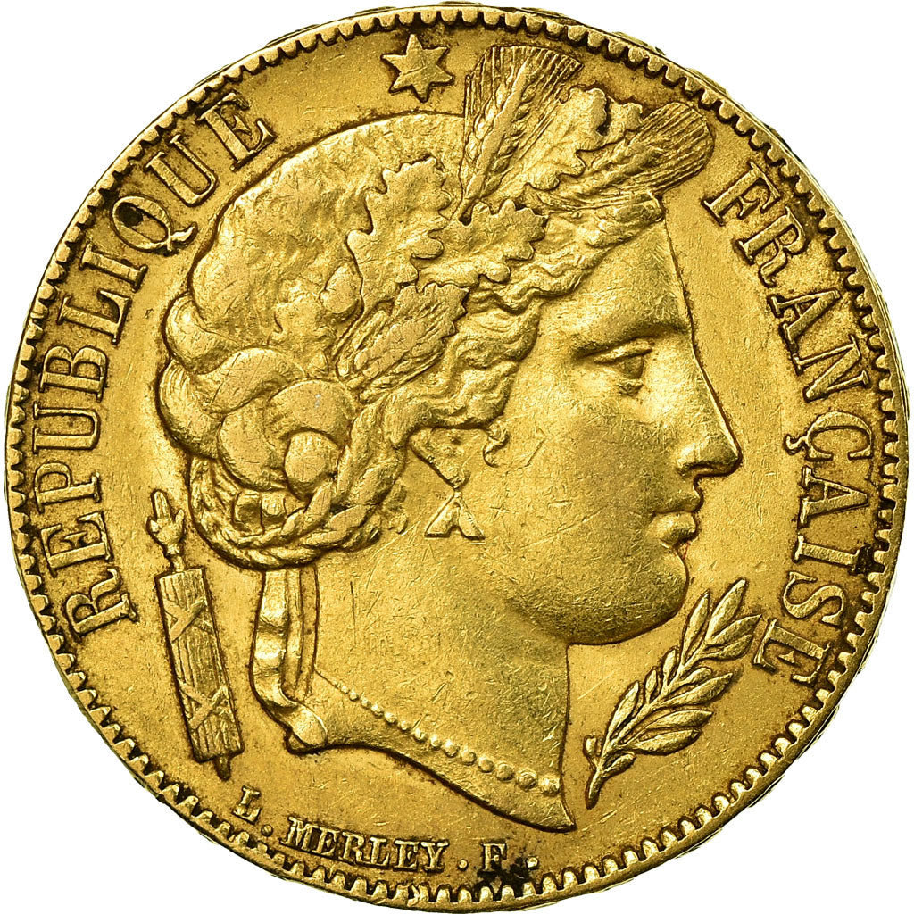 Moneta, Francia, Cérès, 20 Francs, 1851, Paris, BB+, Oro, KM:762, Gadoury:1059