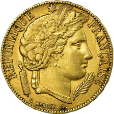 Moneta, Francia, Cérès, 20 Francs, 1851, Paris, BB+, Oro, KM:762, Gadoury:1059
