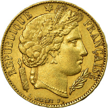 Coin, France, Cérès, 20 Francs, 1851, Paris, EF(40-45), Gold, KM:762