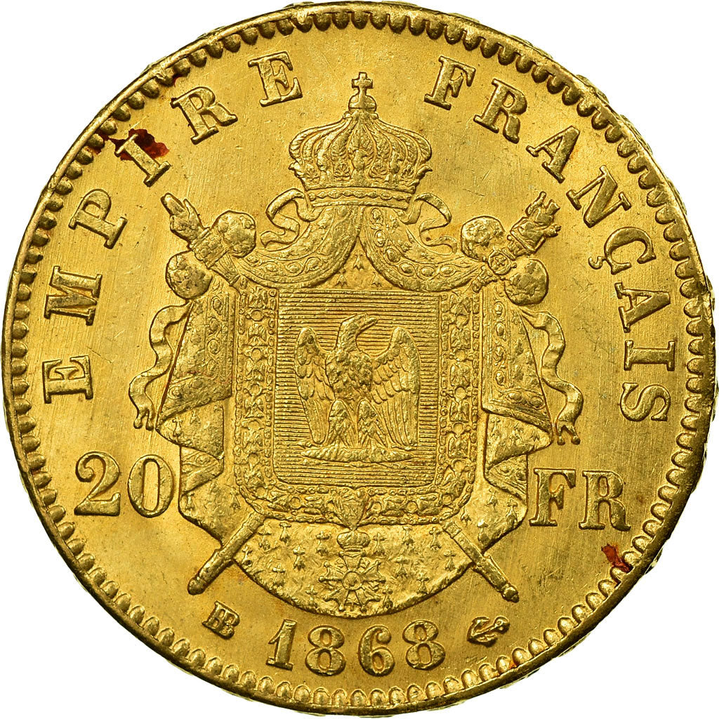 Monnaie, France, Napoléon III, 20 Francs, 1868, Strasbourg, TTB+, Or