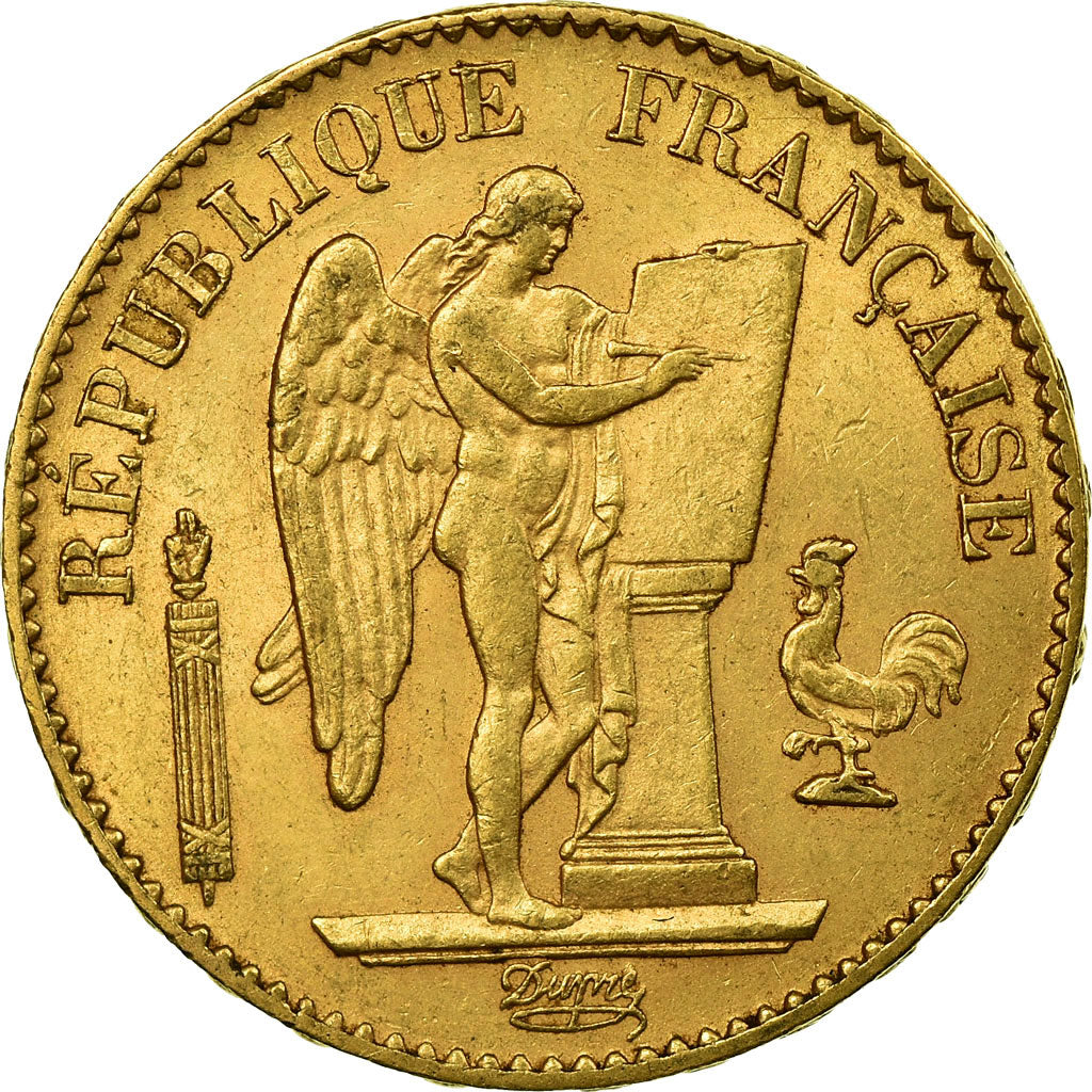 Munten, Frankrijk, Génie, 20 Francs, 1886, Paris, ZF+, Goud, KM:825