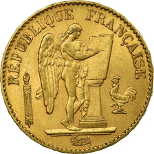 Munten, Frankrijk, Génie, 20 Francs, 1886, Paris, ZF+, Goud, KM:825