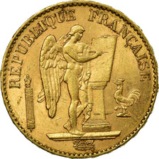 Moneta, Francia, Génie, 20 Francs, 1887, Paris, BB+, Oro, KM:825, Gadoury:1063