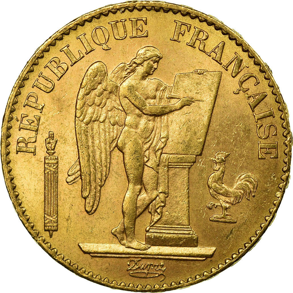 Moneda, Francia, Génie, 20 Francs, 1895, Paris, MBC+, Oro, KM:825, Gadoury:1063