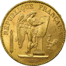 Moneda, Francia, Génie, 20 Francs, 1895, Paris, MBC+, Oro, KM:825, Gadoury:1063
