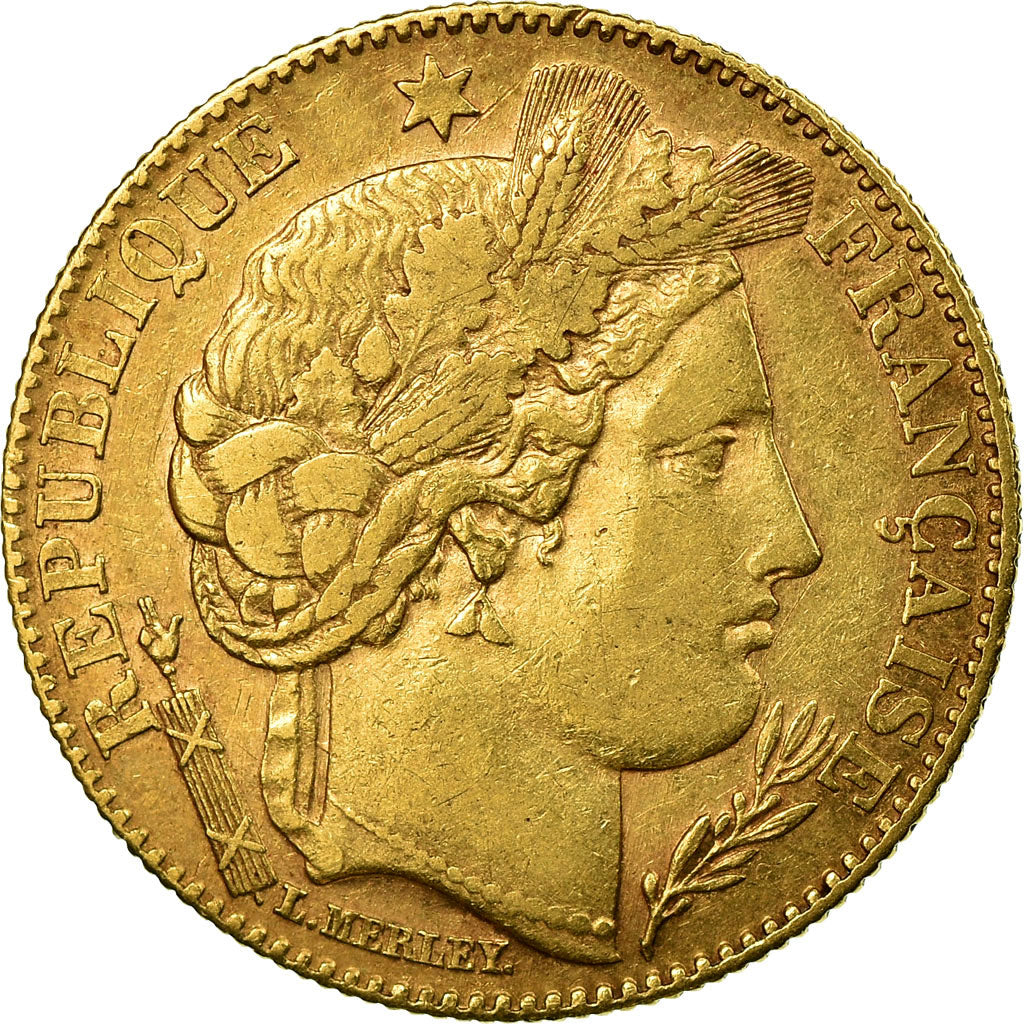 Coin, France, Cérès, 10 Francs, 1899, Paris, EF(40-45), Gold, KM:830