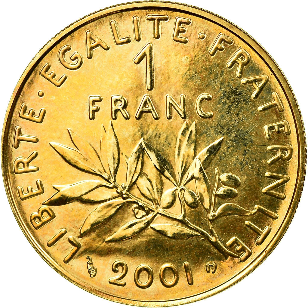 Munten, Frankrijk, Semeuse, Franc, 2001, Paris, UNC-, Goud, KM:925.1a