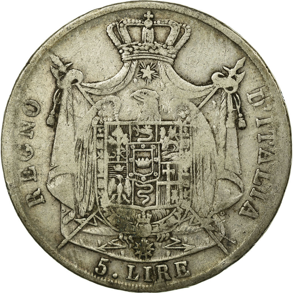 Moneta, STATI ITALIANI, KINGDOM OF NAPOLEON, Napoleon I, 5 Lire, 1811, Milan