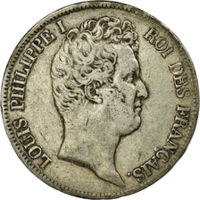 Moneta, Francia, Louis-Philippe, 5 Francs, 1831, Limoges, MB+, Argento