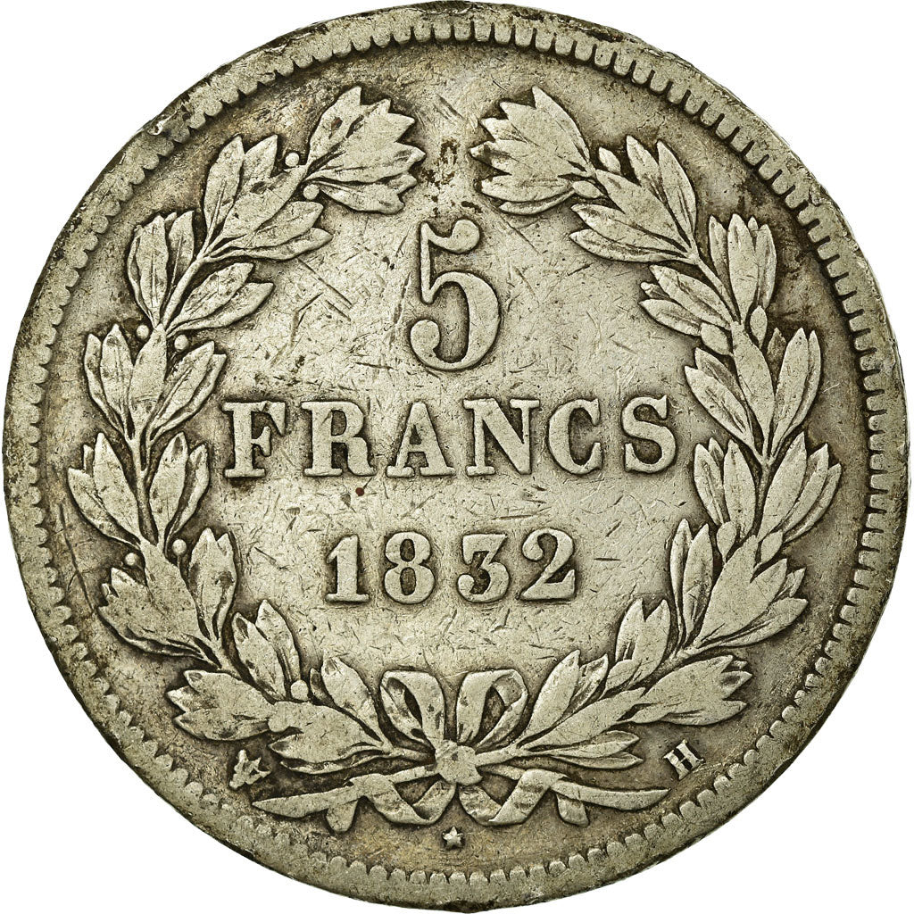 Coin, France, Louis-Philippe, 5 Francs, 1832, La Rochelle, VF(20-25), Silver