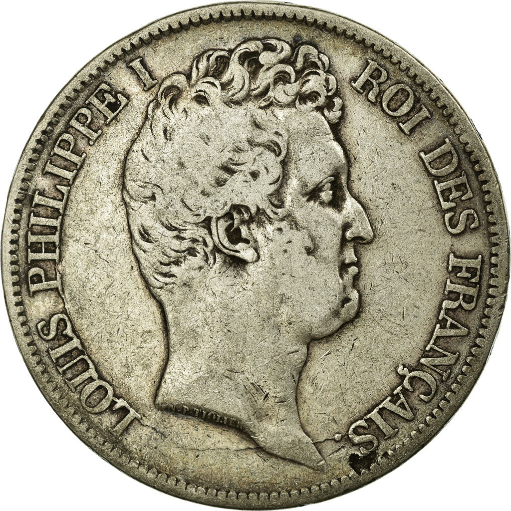 Coin, France, Louis-Philippe, 5 Francs, 1830, Rouen, VF(30-35), Silver