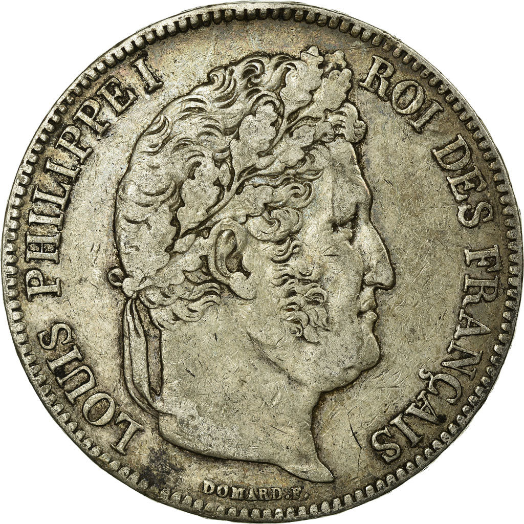 Moeda, França, Louis-Philippe, 5 Francs, 1838, Bordeaux, EF(40-45), Prata