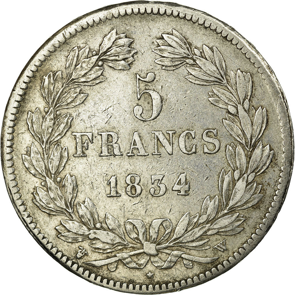 Münze, Frankreich, Louis-Philippe, 5 Francs, 1834, Lille, SS, Silber