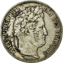 Moneta, Francia, Louis-Philippe, 5 Francs, 1841, Bordeaux, MB+, Argento