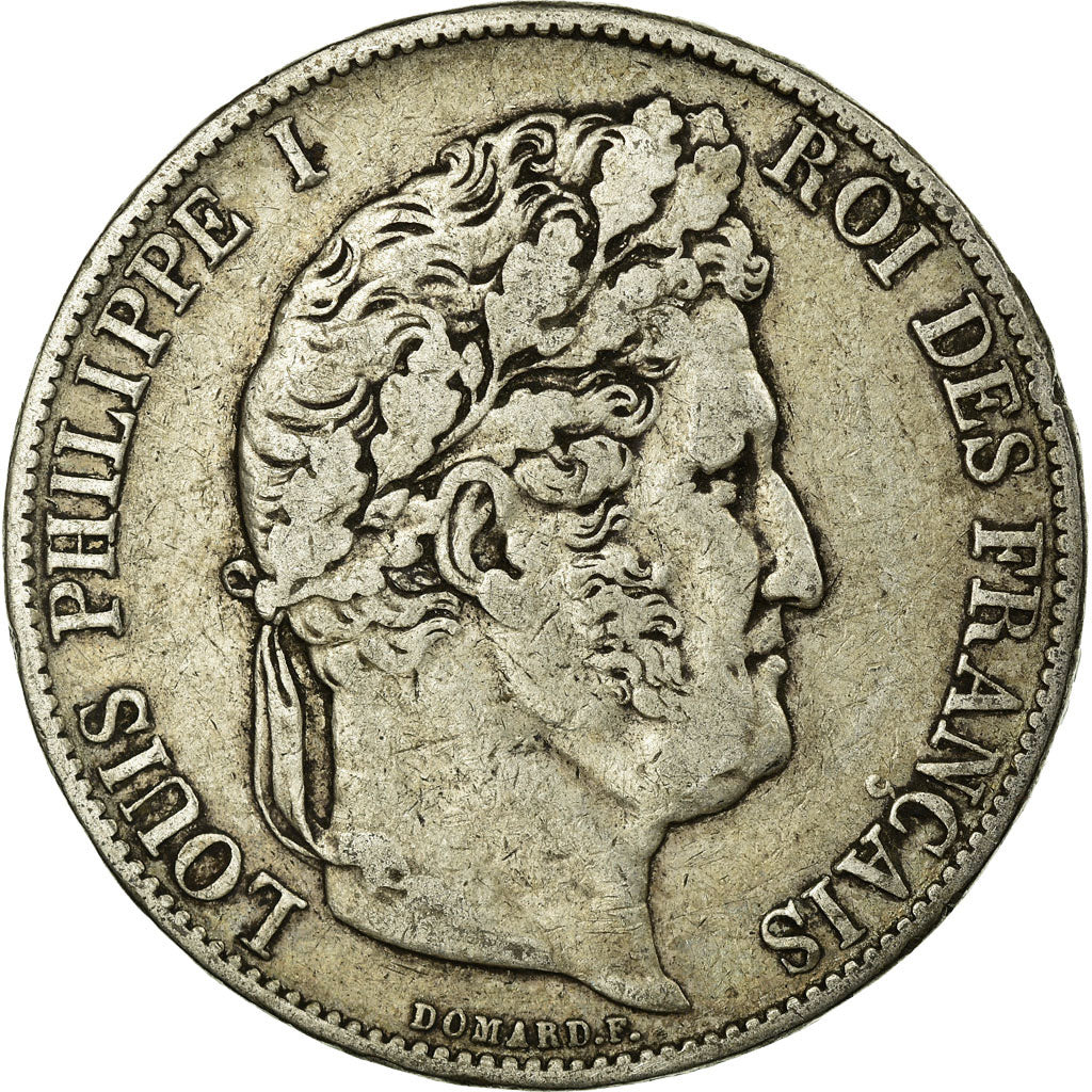 Monnaie, France, Louis-Philippe, 5 Francs, 1845, Strasbourg, TB+, Argent