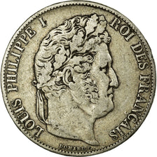 Monnaie, France, Louis-Philippe, 5 Francs, 1845, Strasbourg, TB+, Argent