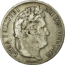 Münze, Frankreich, Louis-Philippe, 5 Francs, 1836, Strasbourg, S+, Silber