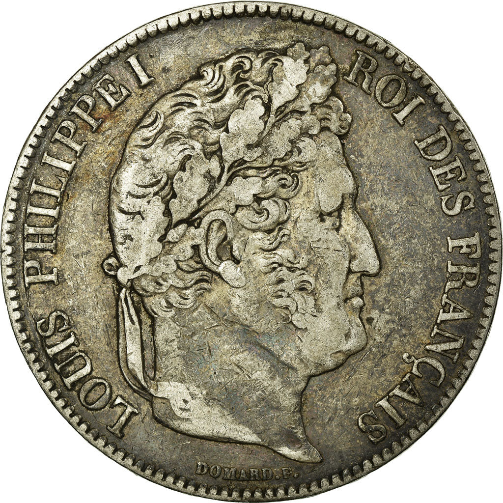 Coin, France, Louis-Philippe, 5 Francs, 1836, Rouen, VF(30-35), Silver