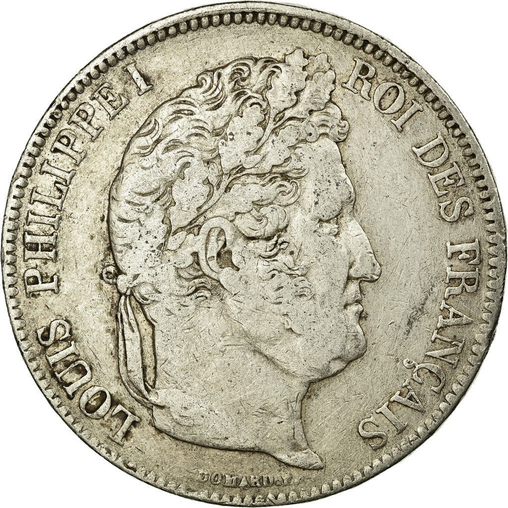 Coin, France, Louis-Philippe, 5 Francs, 1832, Lyon, VF(20-25), Silver, KM:749.4