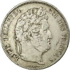 Coin, France, Louis-Philippe, 5 Francs, 1832, Lyon, VF(20-25), Silver, KM:749.4