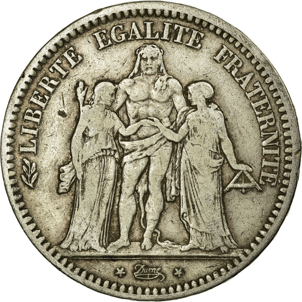 Coin, France, Hercule, 5 Francs, 1848, Strasbourg, VF(30-35), Silver, KM:756.2
