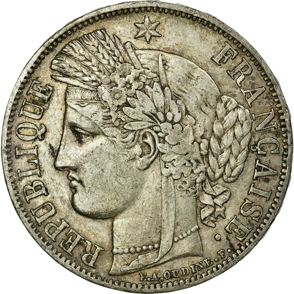 Coin, France, Cérès, 5 Francs, 1850, Paris, EF(40-45), Silver, KM:761.1