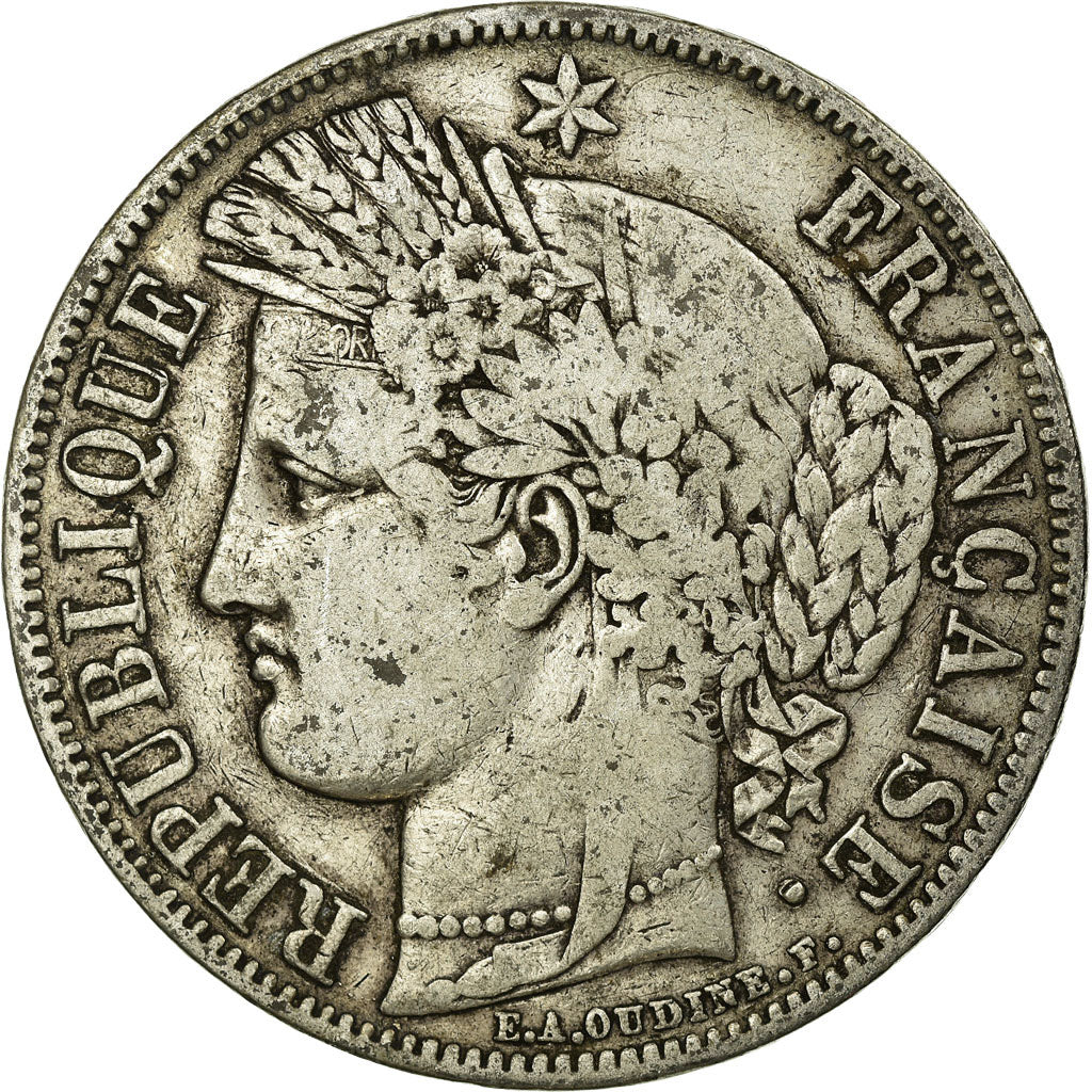 Münze, Frankreich, Cérès, 5 Francs, 1849, Paris, S+, Silber, KM:761.1