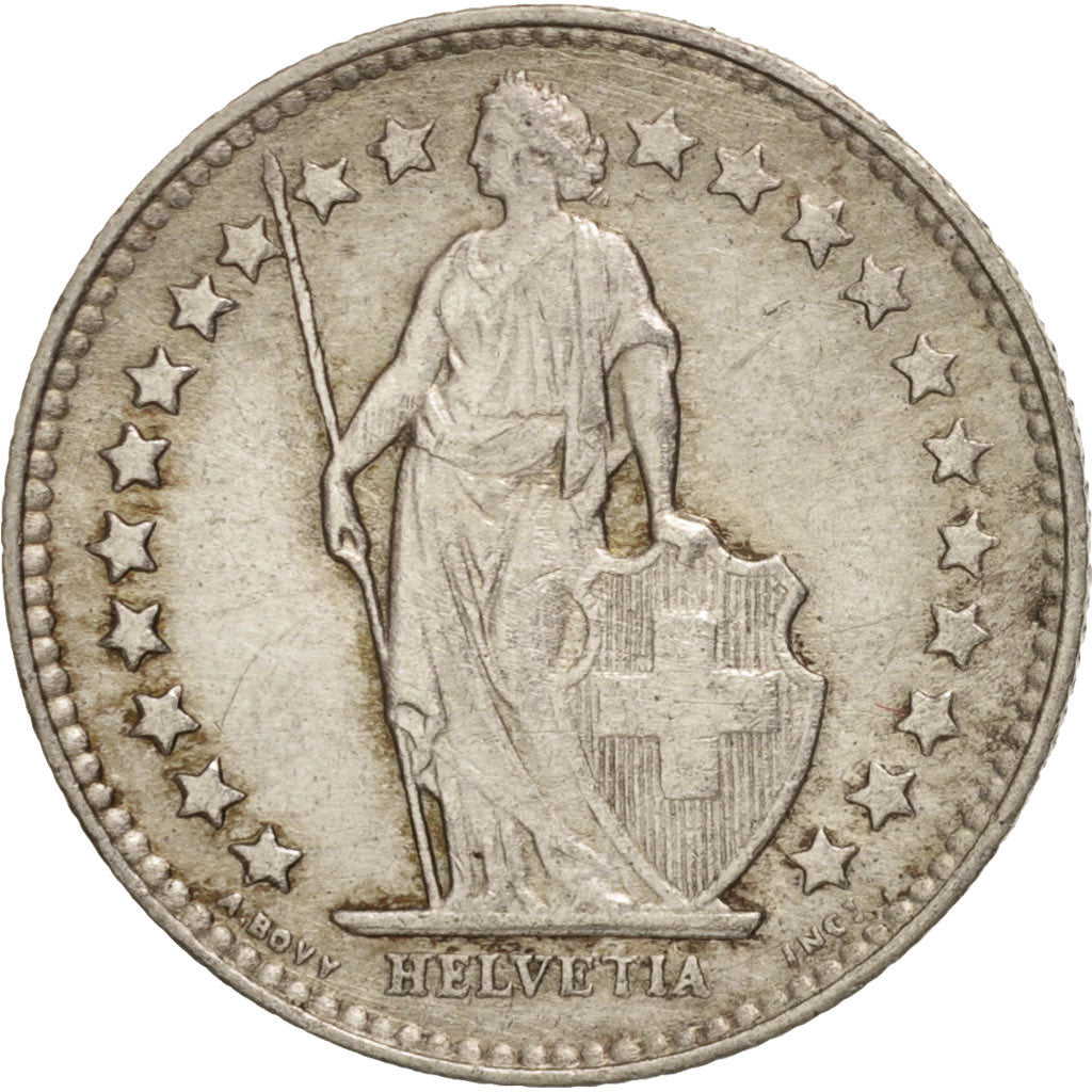 Coin, Switzerland, 1/2 Franc, 1951, Bern, AU(50-53), Silver, KM:23