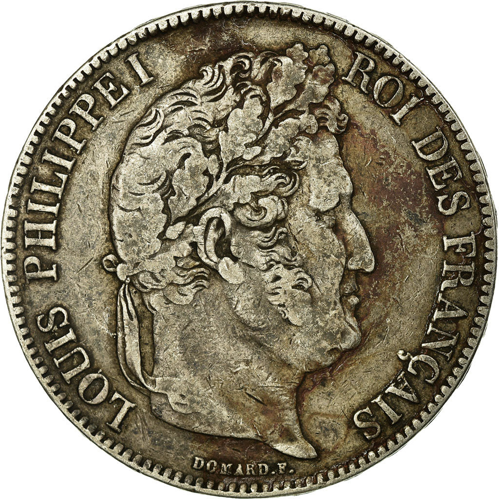Coin, France, Louis-Philippe, 5 Francs, 1837, Paris, VF(30-35), Silver