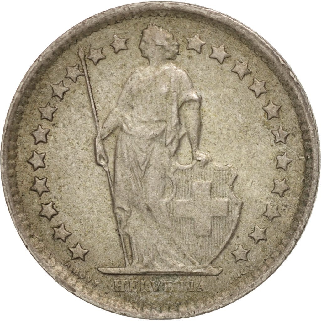 Switzerland, 1/2 Franc, 1963, Bern, EF(40-45), Silver, KM:23