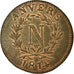 Coin, FRENCH STATES, ANTWERP, 10 Centimes, 1814, Antwerp, EF(40-45), Bronze