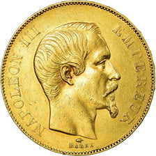 Coin, France, Napoleon III, 50 Francs, 1857, Paris, EF(40-45), Gold, KM 785.1