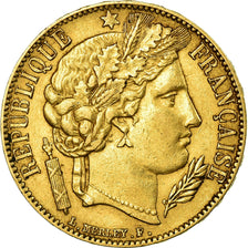 Coin, France, Cérès, 20 Francs, 1850, Paris, AU(50-53), Gold, KM:762