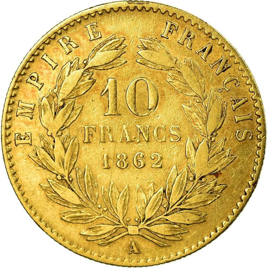 Monnaie, France, Napoleon III, Napoléon III, 10 Francs, 1862, Paris, TB+, Or
