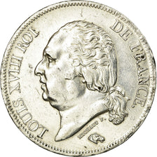 Coin, France, Louis XVIII, 5 Francs, 1816, Paris, EF(40-45), Silver