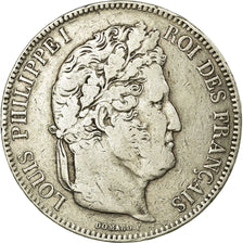 Moneta, Francia, Louis-Philippe, 5 Francs, 1843, Bordeaux, MB+, Argento
