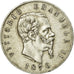 Moeda, Itália, Vittorio Emanuele II, 5 Lire, 1876, Rome, EF(40-45), Prata